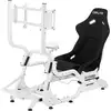 Image de Cockpit de simulation OPLITE GTR S8 Infinity Force - Acier carbone - Blanc