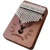 Image de Pouce Piano,Kalimba 17 touches En Acajou Bois Massif Type Cerf de forêt