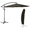 Image de Parasol déporté OAHU rond 3m de diamètre gris + housse