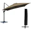 Image de Parasol déporté MOLOKAI carré 3x3m taupe + housse