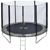 Image de Pack Premium Trampoline 245cm réversible gris / rose CANBERRA + filet, échelle, bâche et kit d'ancrage
