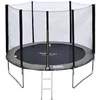 Image de Pack Premium Trampoline 305cm réversible gris / rose ADELAÏDE + filet, échelle, bâche et kit d'ancrage