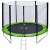 Image de Pack Premium Trampoline 245cm réversible vert / bleu CANBERRA + filet, échelle, bâche et kit d'ancra