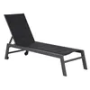 Image de Bain de soleil BARBADOS en textilène noir - aluminium gris anthracite