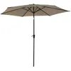 Image de Parasol droit HAPUNA rond 2,70m de diamètre taupe