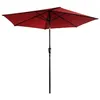 Image de Parasol droit HAPUNA rond 2,70m de diamètre rouge