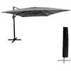 Image de Parasol déporté MOLOKAI rectangulaire 3x4m gris + housse