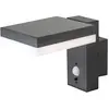 Image de V-TAC, Éclairage d'extérieur, VT-1147 10402 Applique murale solaire 5.5 W blanc chaud noir (220 lm, IP44)