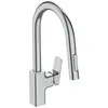 Image de Ideal Standard, Robinetterie de cuisine, IDS Mitigeur Cuisine CERAPLAN bec haut avec douchette extractible 2F ch