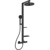 Image de Ideal Standard, Système de douche, Système de douche Alu+ : thermostat de douche Ceratherm 2 étagères, douchette 2F, pomme de douche 2F