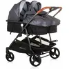 Image de Chipolino, Poussette, Poussette combinée pour jumeaux, bébés d'âges différents - Duo Smart Silver Grey (0 Mois - 4 Années)