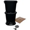 Image de Lot de 2 composteurs Skaza Bokashi Essential 101857 15,3 L avec 1kg de Brain et 1 base Noir