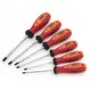 Image de Unior, Tournevis, 621VDETBI Set d'anneaux TBI avec film TX, 6 tlg, rouge (Section en T)