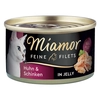 Image de 1x100g Miamor Filets Fins poulet, jambon, riz en gelée - Pâtée pour chat