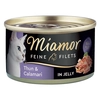 Image de 1x100g thon blanc, calamar en gelée Filets Fins Miamor - Nourriture pour Chat