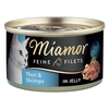 Image de 1x100g Filets Fins thon blanc, crevettes en gelée Miamor - Nourriture pour Chat