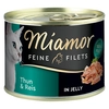 Image de 6x185g Filets Fins thon, riz en gelée Miamor - Nourriture pour Chat