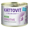 Image de 6x185g Sensitive dinde Kattovit - Pâtée pour chat