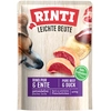 Image de 10x400 g RINTI plaisir léger boeuf pur et canard nourriture humide pour chien