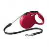 Image de Laisse à enrouleur flexi new classic rouge en corde taille m longueur 5 m chiens