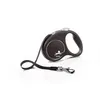 Image de Laisse Black Design S Tape 5m black/ silver Flexi FU12T5-251-S-SI