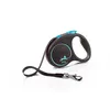 Image de Laisse Black Design S Tape 5m black/ blue Flexi FU12T5-251-S-CHBL