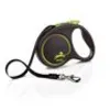 Image de Laisse Black Design L Tape 5m black/ green Flexi FU32T5-251-S-CG