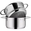 Image de WMF Cuiseur à vapeur avec couvercle 16cm (716836040), Acier inoxydable, Poêle + casserole, Argent