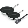 Image de WMF Set de poêles à frire Devil 3 pièces (24/28 cm, spatule), céramique, Poêle + casserole, Noir