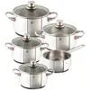 Image de WMF Quality One set de cuisine 9 pièces, casseroles avec couvercles, technologie Cool+ pour les poignées, Poêle + casserole, Argent