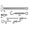 Image de Kit de montage de système câbles Support + renvoi d'angle Kit de 4 Chrome