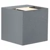 Image de Applique LED Cybo IP65 carré 80x80mm 2700K 2x3,5W 355lm / 355lm 230V 40-120° Gris Aluminium