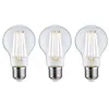 Image de Eco-Line Filament 230 V Ampoule LED E27 Kit de 3 3x840lm 3x4W 3000K Clair