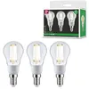 Image de Eco-Line Filament 230 V Sphérique LED E14 Kit de 3 100mm 3x525lm 3x2,5W 3000K Clair