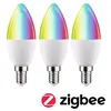 Image de Standard 230 V Smart Home Zigbee 3.0 Bougie LED E14 3x470lm 3x5W RGBW+ gradable Dépoli