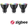 Image de Standard 230 V Smart Home Zigbee 3.0 Réflecteur LED GU10 3x350lm 3x4,8W RGBW+ gradable Noir mat