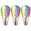 Image de Filament 230 V Smart Home Zigbee 3.0 Ampoules LED ST64 E27 3x470lm 3x6,3W RGBW+ gradable Doré