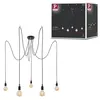 Image de Neordic Luminaire en suspension Ketil E27 max. 5x60W Noir gradable Silicone#Métal