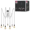 Image de Neordic Luminaire en suspension Ketil E27 max. 7x60W Noir gradable Silicone#Métal