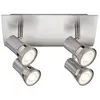 Image de Projecteur 4 sources teja - nickel satiné - max. 4 x 10w - gu10 - 230v - sans sources - dimmable