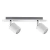 Image de Projecteur 2 sources tube - blanc/chrome - 2x10w - gu10 - 230v - ip44 - dimmable - sans ampoule