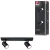 Image de Spotlight Zyli IP44 GU10 230V max. 2x10W gradable Noir mat