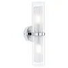 Image de Selection Bathroom Applique Luena IP44 E14 230V max. 2x20W gradable Chrome, Verre