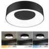 Image de Plafonnier LED Casca IP44 White Switch 1500lm 230V 16W Noir mat