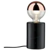 Image de Neordic Lampe à poser Nordin E27 max. 20W Noir Marbre