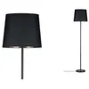 Image de Neordic Lampadaire Enja E27 max. 20W Noir#Cuivre Tissus#Marbre#Métal