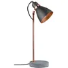 Image de Neordic Lampe à poser Orm E27 max. 20W Gris#Cuivre Dépoli Métal#Béton