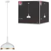 Image de Luminaire en suspension Embla E27 max. 20W Blanc dépoli#Doré gradable Métal