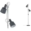 Image de Neordic Lampadaire Haldar E14 max. 2x20W Gris foncé#Chrome mat Métal