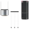 Image de Luminaire en suspension LED Aldan 2700K 3x1570lm / 3x0lm 3x4,8W / 3x4,4W Noir#Alu brossé gradable